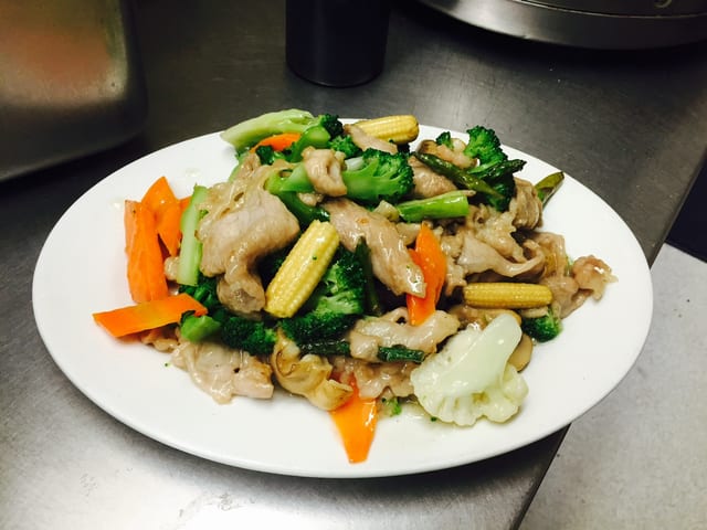 Chicken with Mixed Vegetables.