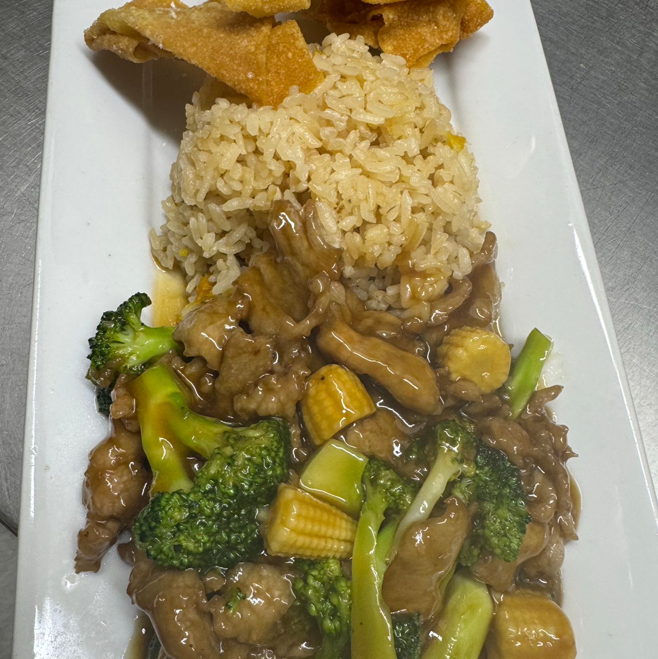 Beef with Oyster Sauce Lunch.