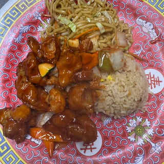 Egg Fried Rice, Chow Mein & Sweet & Sour Pork LC3