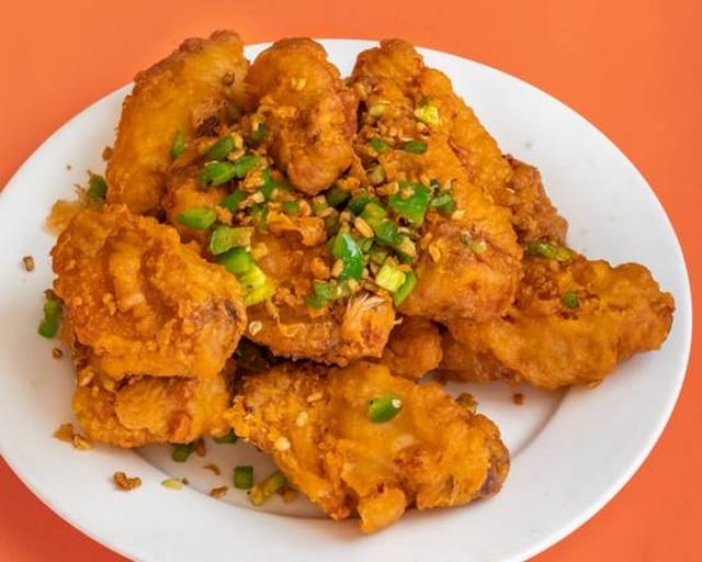 Salt and Pepper Chicken Wings.